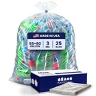 Plasticplace Clear Contractor Trash Bags 55-60 Gallon, 3.0 Mil, 25 Count New. Price: $34.99.