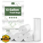 Jaoul 13GAL White Kitchen Trash Bags, 100 Count New. Price: $20.00.