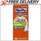 Hefty Trash Bags, Clear, 30 Gallon, 36 Count New. Price: $17.56.