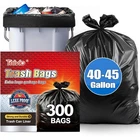 Teivio Trash Bags, 40-45 Gallon, Count, 1 (pack Of 300), Black New. Price: $63.90.