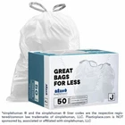 Plasticplace Custom Fit Trash Bags Compatible With Simplehuman Code J, 50 Count New. Price: $19.99.