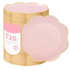 Liyh 120 Pcs Pink Dessert Plates - 7.5" Disposable Heavy Duty ... New. Price: $57.24.