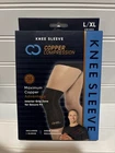 Copper Compression Knee Sleeve L/xl Black Anti-odor Flexible Moisture Wicking New. Price: $9.50.