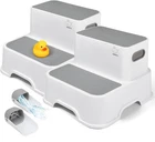 Harwaya Toddler Step Stool 2-PACK Kids Potty Bathroom W/ Handle White New. Price: $48.99.