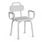Shower Chair 360 Swivel Adjustable Height Removable Arms Neutral Gray LSC016 Led New. Price: $124.99.