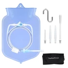 Topquafocus 4QT Large Enema Bag Kit For Colon Cleaning Silicone 4L, Clear New. Price: $42.14.