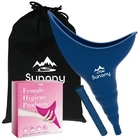 Sunany Female Urination Device, Reusable Urinal 3 Piece Set, Blue New. Price: $17.35.
