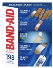 Band-aid Flexible Fabric Adhesive Bandages Assorted Pack 198 Count New. Price: $25.00.