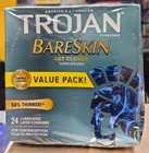 Trojan Sensitivity Bareskin Premium Latex Condoms - 24 Count EXP:03/27 New. Price: $16.00.