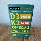 Nusava Organic Liquid D3 K2 Omega Mct Oil Non-gmo Pineapple Flavor Pack New. Price: $10.63.