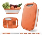 Camping Cutting Board, Hi Ninger Collapsible Chopping With Colander Open. Price: $16.63.