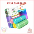 2.6 GALLON/330PCS Strong Trash Bags Colorful Clear Garbage By Teivio, Bathr New. Price: $26.48.