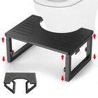 Bamboo Toilet Stool Squat Black, 7 In, 8 & 9 Adjustable Heights Pooping New. Price: $66.42.