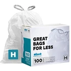 Plasticplace Trash Bags, Compatible With 100 Count (pack Of 1), White New. Price: $37.54.