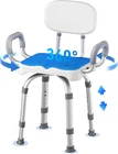 Heavy-duty Swivel Shower Chair With Arms, 550 Lbs, Adjustable & Anti-slip Seat New. Price: $116.99.