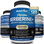Nutrivein Premium Berberine Hcl 1200MG Plus Organic Ceylon Cinnamon - Capsul New. Price: $50.86.
