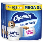 Charmin Ultra Soft Toilet Paper, 18 Mega Xl Rolls (312 Sheets Each), White New. Price: $46.99.