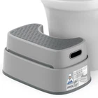 Mr.siga Toilet Stool X 16.9" 10.8" 8.15", Light Gray & Dark New. Price: $51.99.