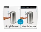 Simplehuman Touchless Sensor Rechargeable Soap Dispenser, Brushed Ss, 2-PACK New. Price: $89.99.