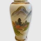 Vintage Japanese Satsuma Vase Hand Painted Landscape Gold Gilt Crackle Gl 7.25 Used. Price: $29.00.