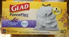 Glad Forceflex 13 Gal. Tall Kitchen Trash Bags 40PK Febreze Lavender Scent 78459 New. Price: $19.99.