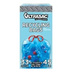 Ultrasac - Drawstring Recycling Bags, Gallon, .9 MIL,33" X 38", BLUE,45 Count New. Price: $22.45.