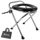 Blika Portable Toilet For Camping, 350LBS Stainless Steel 16.5", Black New. Price: $66.17.