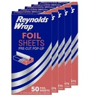 Reynolds Wrap Pre-cut Pop-up 50 Sheets (pack Of 5), New. Price: $29.25.