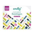 200 Assorted Flexible Fabric Bandages - Welly Bulk Refill Pack For Minor Wounds New. Price: $39.99.
