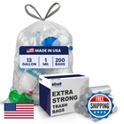 Plasticplace 4-6 Gallon White Drawstring Bags 100 Premium Material 17X20 0.7 Mil New. Price: $73.76.