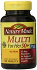 Nature Made Multi For Her 50+ Vitamin/mineral Tablets 90 Count (pack Of 5) New. Price: $87.59.