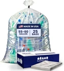 Contractor Trash Bags 55-60 Gallon 3.0 Mil, Clear Heavy Duty Garbage 38" X New. Price: $127.69.