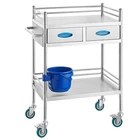 Vevor Medical Dental Lab Serving Cart Trolley 2-DRAWER Portable Stainless Steel New. Price: $129.90.