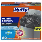 Hefty Ultra Strong Trash Bags, Black Tall Kitchen 80 Count (pack Of 1), New. Price: $23.23.