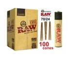 Raw Single Size 70/24 Pre Rolled Cone Rolling Paper + Lighter New. Price: $52.99.