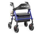 Homland RW410 Reinforced Rollator Walker Blue, 8 Wheels W/ Seat New Open Box. Price: $70.00.
