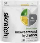 Skratch Labs Unsweetened Hydration Sport Drink Mix Lemon Lime, 30-SERV New. Price: $32.95.