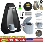 Portable Camping Toilet With Pop-up Privacy Tent Outdoor Folding Bathroom New. Price: $68.39.