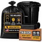 95-96 Gallon Trash Bags Heavy Duty (25 W/ties Value Pack) Extra Large Tr... New. Price: $47.59.