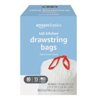 Amazon Basics Tall Kitchen Drawstring Trash Bags, 80 Count (pack Of 1), White New. Price: $20.99.